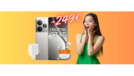Realme GT 6T da 256GB più in REGALO gli auricolari Buds Air 6 (-249€)