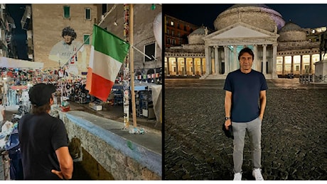 Conte e la visita di notte al Murales Maradona: spuntano le immagini! | FOTO & VIDEO