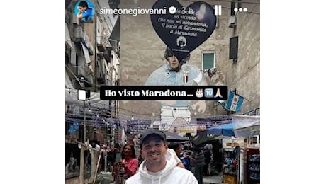 Anche il Cholito celebra Diego: Ho visto Maradona