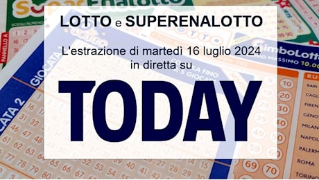 Estrazione Lotto e SuperEnalotto di oggi martedì 16 luglio 2024: tutti i numeri vincenti