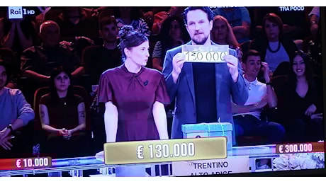 Steven Tomasi rischia e porta a casa 130 mila euro ad “Affari tuoi”