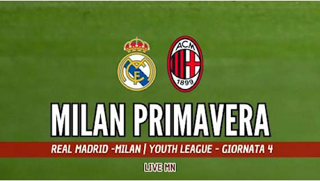 LIVE MN - Youth League, Real Madrid-Milan (2-1): assalto finale alla ricerca del pareggio