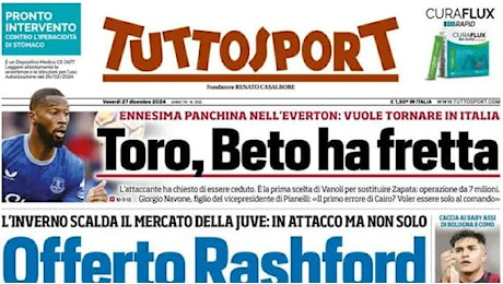 Tuttosport apre sul mercato della Juventus: Offerto Rashford, attesa Zirkzee