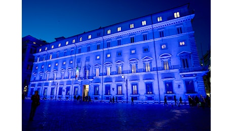 Giornata Mondiale del Diabete 2024, Palazzo Chigi si illumina di blu