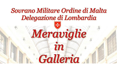 Domenica 17 novembre colazione in Galleria Meravigli con il Sovrano Militare Ordine di Malta