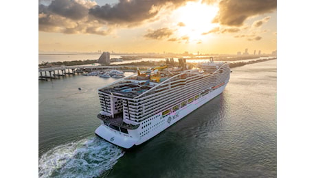 Msc World America battezzata e alle Bahamas emerge una seconda isola a Ocean Cay