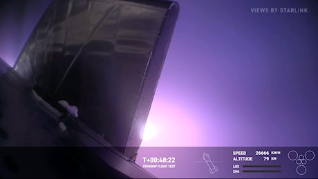 Le immagini inviate dalla Starship di SpaceX durante il test
