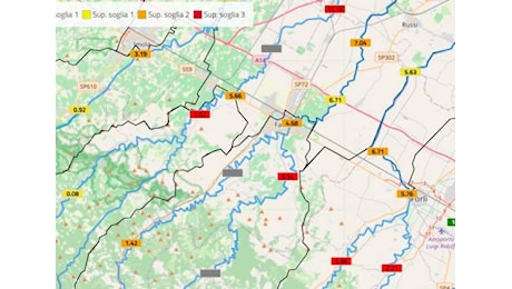 Maltempo in Romagna, situazione critica per i fiumi: Senio, Marzeno, Sillaro e Montone ben oltre i limiti