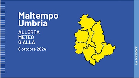 Allerta meteo in Umbria: scatta il codice giallo per temporali e rischio idrogeologico