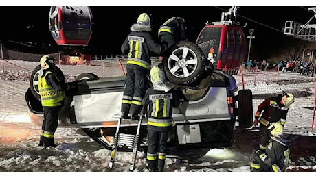 Suv si ribalta su una pista da sci in Trentino Alto-Adige, fuggite le persone a bordo