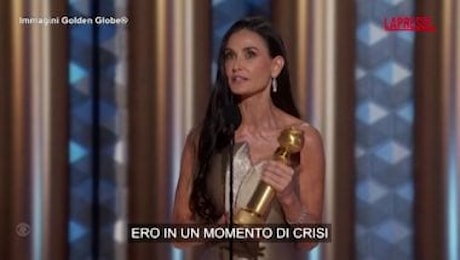 Golden Globes, Demi Moore: Pensavo fossi finita, ero in crisi. Dico grazie a 'The Substance'