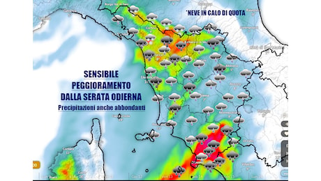 METEO: ENTRO SERA CAMBIERA' TUTTO - ATTESA PER LA NEVE - METEO TOSCANA » Nottata con libeccio forte