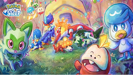 Pokémon Sleep festeggia il primo anniversario con Sprigatito, Fuecoco e Quaxly