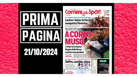 Prima pagina Corriere dello Sport: “Inter e Napoli, corto muso”