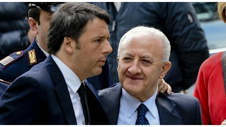 Renzi a Napoli con De Luca: «Protesteremo contro l'autonomia differenziata»