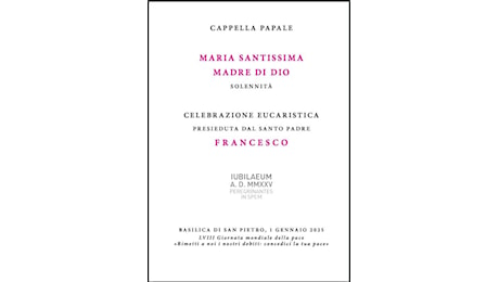 Libretto della Celebrazione: Maria Santissima Madre di Dio – Santa Messa [1 gennaio 2025]