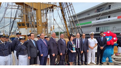 Expo Osaka, il Padiglione Italia presenta i suoi contenuti a Tokyo in occasione dell’arrivo di Nave Vespucci