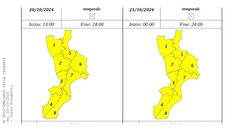 Oggi e domani allerta gialla in Calabria. A Catanzaro confermata la chiusura delle scuole per lunedì