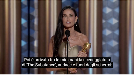 Golden Globes, la rivincita di Demi Moore: «Mi hanno detto che ero un'attrice da pop corn. Invece eccomi qui»