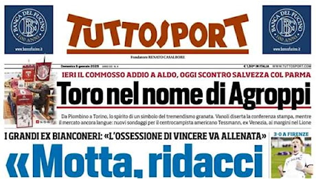 Tuttosport in prima pagina: Napoli da paura, comanda Conte