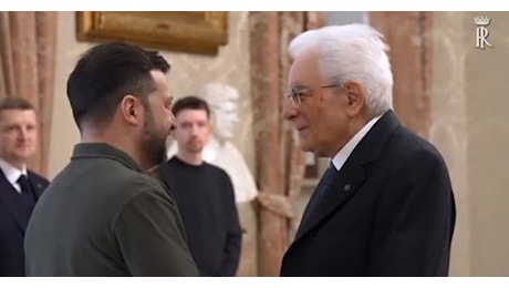 IL VIDEO. Mattarella riceve Zelensky: sostegno dell'Italia pieno e inalterato