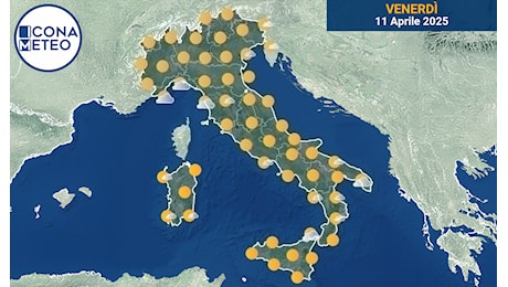 Meteo Italia oggi: Sole al Nord, Nuvoloso e Piogge al Centro e Sud