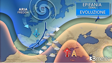 Cronaca Meteo - Arriva la perturbazione dell'Epifania. Prossime ore con piogge in intensificazione, venti forti e neve. Ecco le regioni più esposte della giornata.