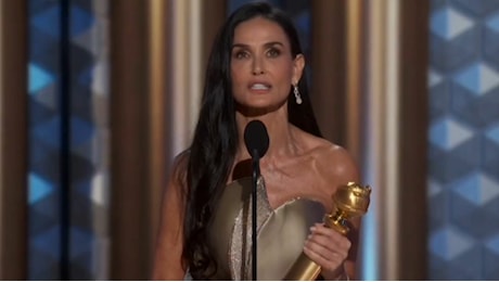 Golden Globe, Demi Moore: “Mi dissero che ero un’attrice da popcorn. Ma puoi conoscere il tuo valore solo se butti via il metro per misurarlo”