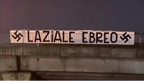 Laziale ebreo, striscione antisemita prima del derby Roma-Lazio