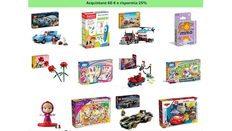 Sconto del 25% sui giocattoli e LEGO già scontati su Amazon al Black Friday