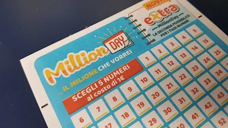 Million Day e Million Day Extra: numeri vincenti di giovedì 8 maggio 2025, ore 13