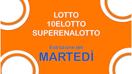 Estrazioni Lotto, Superenalotto e 10eLotto di oggi martedì 15 ottobre 2024: i numeri vincenti e il jackpot