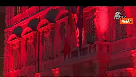 Giornata mondiale del cuore, la facciata del Senato illuminata di rosso per prevenzione malattie