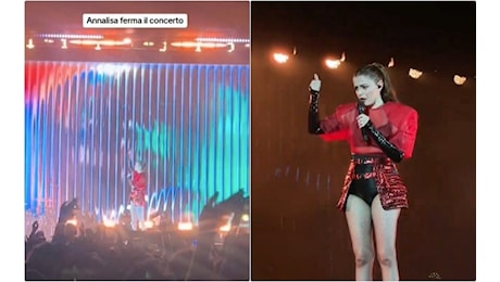 Annalisa ferma il concerto a Catania per il malore di un fan: Ditemi come sta, i video sui social