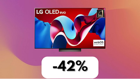 LG OLED C4 (2024) in offerta con il 42% di sconto: ne rimangono pochissime