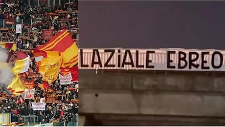 Vergogna a Roma, Striscione antisemita dei tifosi romanisti prima del derby: Laziale ebreo