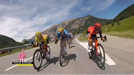 Tour de France - Carapaz in giallo, Pogacar da solo sul Galibier: rivivi la tappa dall'onboard camera - Ciclismo video