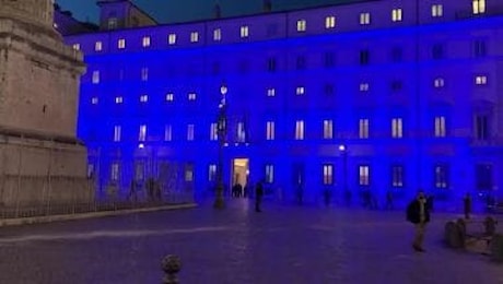 Giornata mondiale del diabete, Palazzo Chigi si illumina di blu