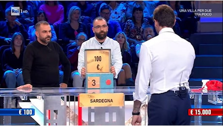 “Affari tuoi” con delusione finale: Luca Melosu porta a Sedilo solo 100 euro