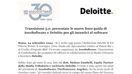 Transizione 5.0: ecco le ultime novità dall’evento di Assosoftware e Deloitte