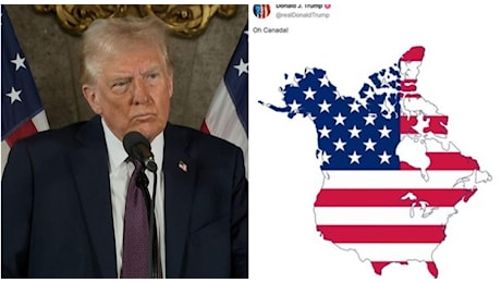 Trump preme sull'annessione della Groenlandia, la mappa del Canada incluso negli Usa. Francia: «Nessuno violi i confini»