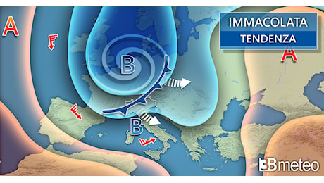 Meteo: l’aria artica punta l’Italia, settimana con piogge, venti, freddo e neve