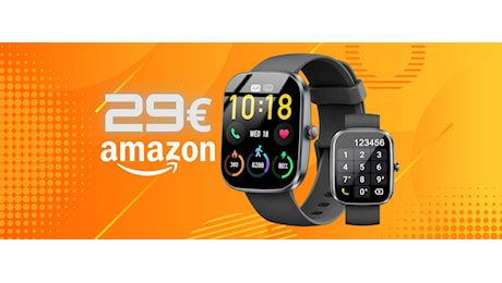 Smartwatch con più di 100 profili sport, IP68 e con microfono per chiamate (29€)