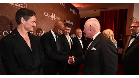 Londra, Re Carlo III alla premier de “Il Gladiatore 2”: incontro con il cast