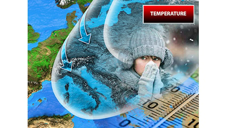 Meteo: Freddo, da Venerdì 10 crollo delle temperature anche di 8-10°C e Gelate, i dettagli