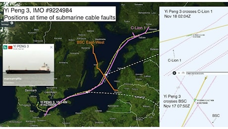 Yi Peng 3, la nave cinese che tranciò i cavi nel Mar Baltico riparte. Ira Svezia: «Non abbiamo potuto ispezionarla»