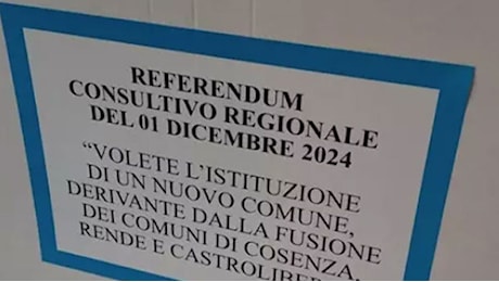 Referendum Città Unica: Vince il No, Stop alla Fusione tra Cosenza, Rende e Castrolibero