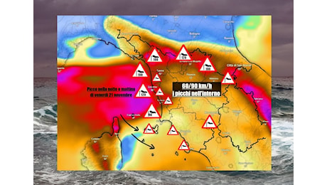 TEMPESTA GEMELLA: ARRIVERA' TRA POCHE ORE E POTREBBE ESSERE ANCHE PIU' FORTE - METEO TOSCANA » Nottata con libeccio forte