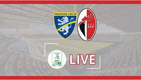 LIVE - Frosinone-Bari 0-0, grande pressione da parte dei biancorossi, Partipilo ci prova