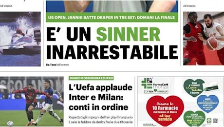 Il QS titola: L'UEFA applaude Inter e Milan: conti in ordine